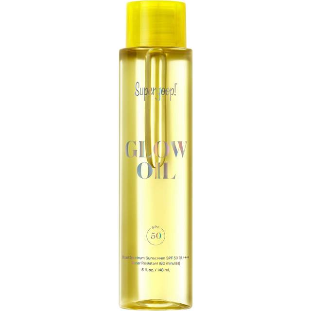 Supergoop! Glow Oil - 5 fl oz - SPF 50 PA++++ Vitamin E Body Oil + Broad Spectrum Sunscreen Protection - With Marigold  Meadowfoam & Grape Seed Extrac
