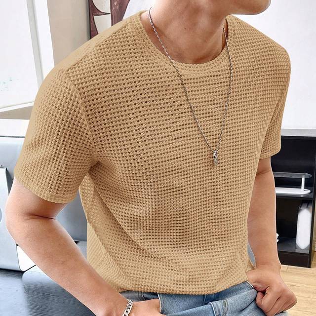 Manfinity Men&#39;s Knitted Short Sleeve T-Shirt