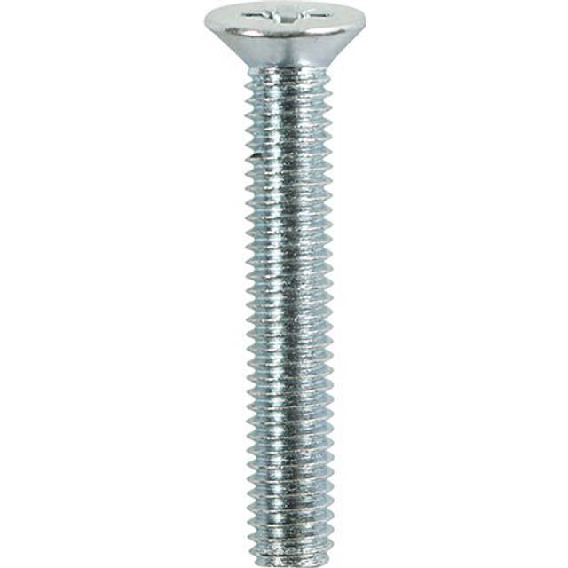 Machine Screw Pozi Countersunk Bright Zinc Plated M6 40mm Pack of 100