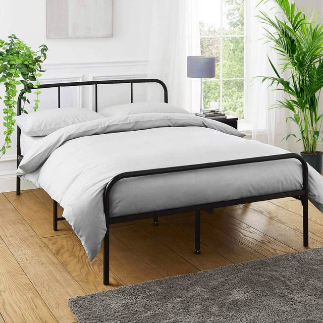 House Of Home King Black Powder Coated Extra Strong Metal Bed Frame