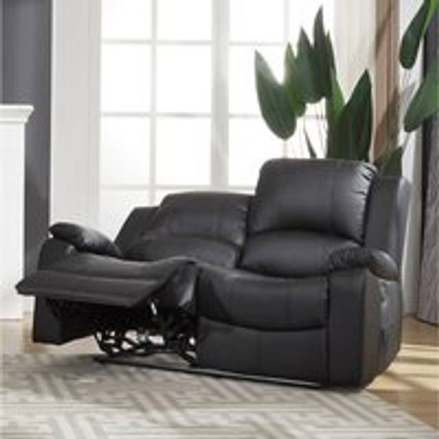 Artemis Home Glendale 2 Seat Electric Recliner Sofa - Black, Black