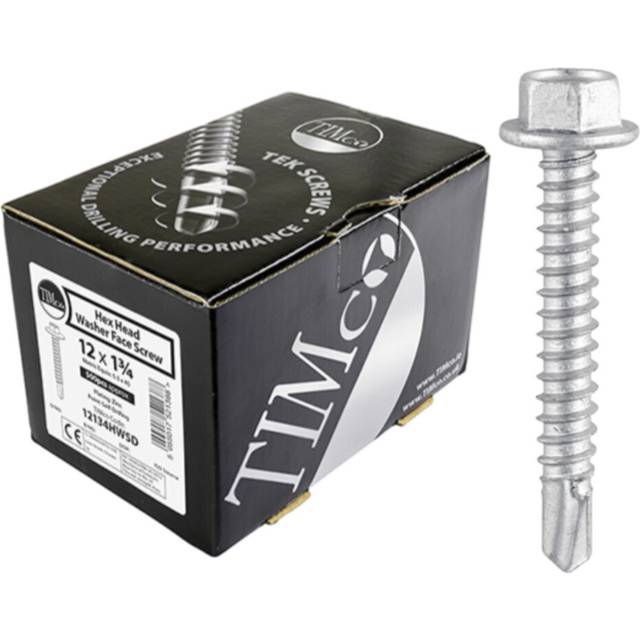 Self-Drilling Light Section Silver Screws - 10 x 3/4 - Timco