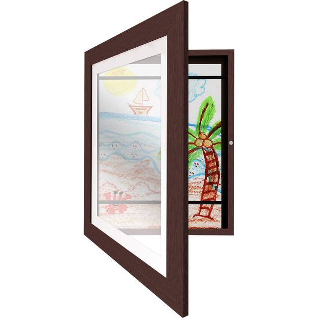 Americanflat 10x12.5 Kids Art Frame - Front Loading Picture Frame - Use as 8.5x11 Frame with Mat or 10x12.5 Frame Without Mat - My Mini Masterpiece -