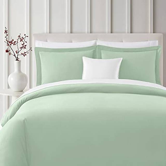 Mellanni 100% Organic Cotton Duvet Cover King Size Set: 2 Shams & 1 Duvet Cover with Button Closure & Corner Ties - Soft King Duvet Cover Set - Home B