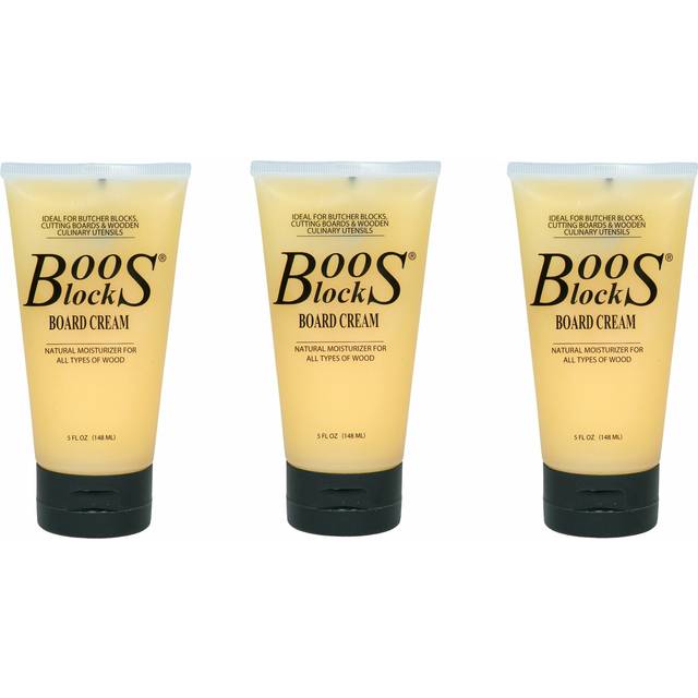 John Boos 5-Ounce Boos Block Board Cream for Wood Kitchen Cutting Boards  Boos Chopping Block & Countertops  Food Safe Charcuterie Essential  3-Pack