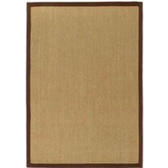 Origins Sisal Rug Warm Natural w/ Dark Brown Border 200x290, Cream