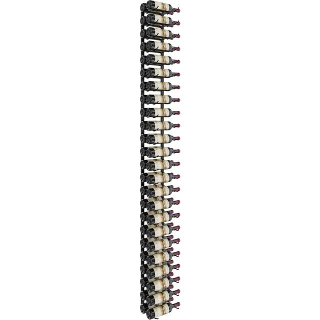 Chicago 48 Bottle Wall Mounted Wine Bottle Rack Kit - Matte Black (244cm H X 13cm W X 9cm D)