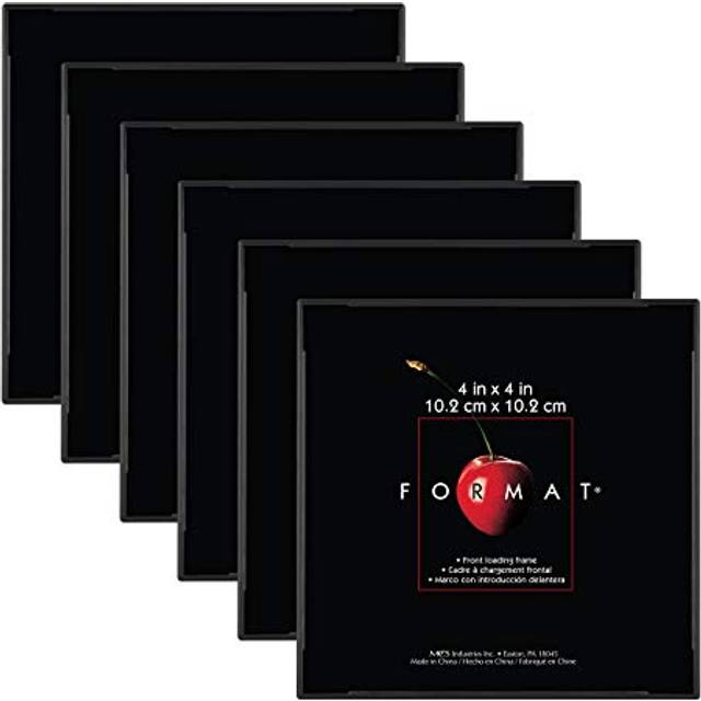 MCS Format Picture Frames  Gallery Wall Frames  Black  4 x 4  6-Pack