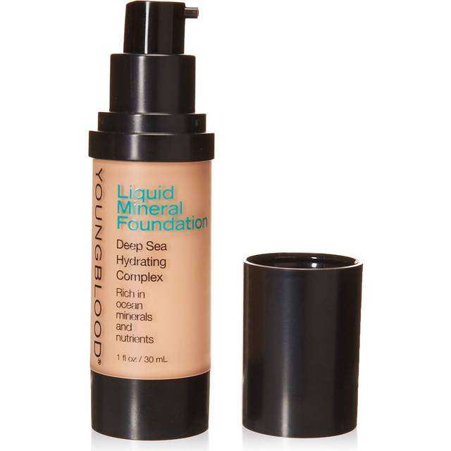 Youngblood Liquid Mineral Foundation, Pebble, 17 Shades, Vegan, Cruelty Free, Gluten-Free