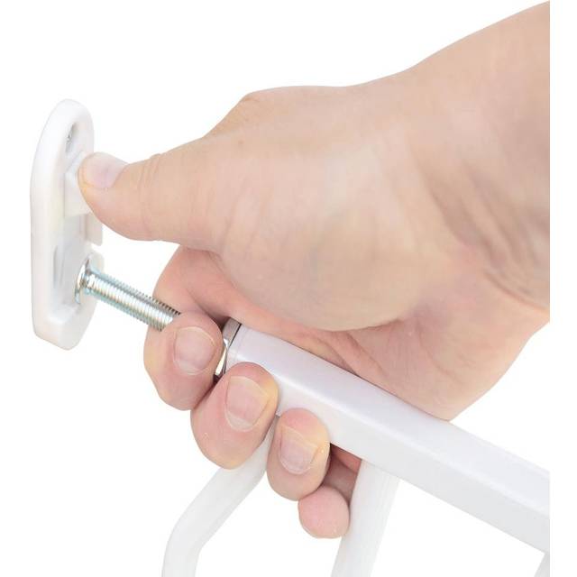 (80cm - 90cm, White) Safetots Eco Screw Fit Baby Gate