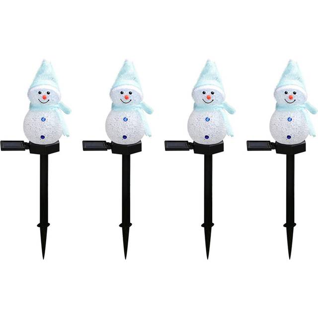 4X Solar Lights Christmas Solar Powered LED Light Decor Outdoor Garden Stake Xmas Blue