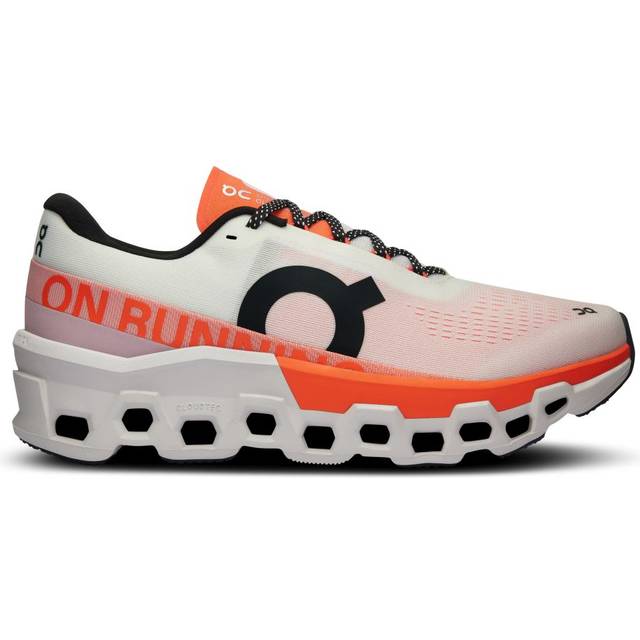 On White & Pink Cloudmonster 2 Sneakers - Undyed | Flame - US 14