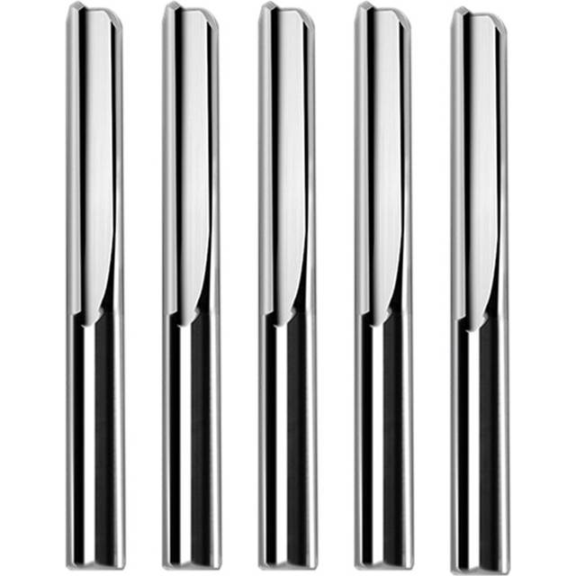 5Pcs/Lot 6x32mm Two Straight Router Bits for Wood CNC Straight Engraving Carbide Endmills Cutting