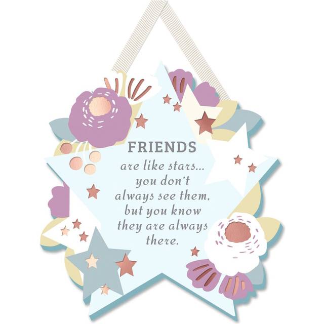 (Friends Are Like Stars) Hanging Plaque Wall Decor Friend Sentiment Gift