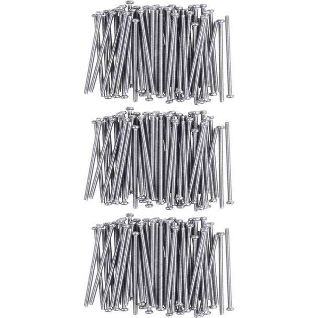 M2.5 x 40mm 304 Stainless Steel Round Head Screws Bolt 180Pcs