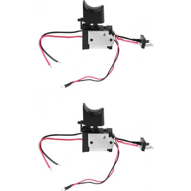 2X DC7.2-24V Electric Drill Switch Cordless Drill Speed Control Button Trigger Light Power Tool Parts for