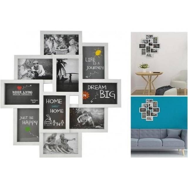 Frame for 10 photos - white