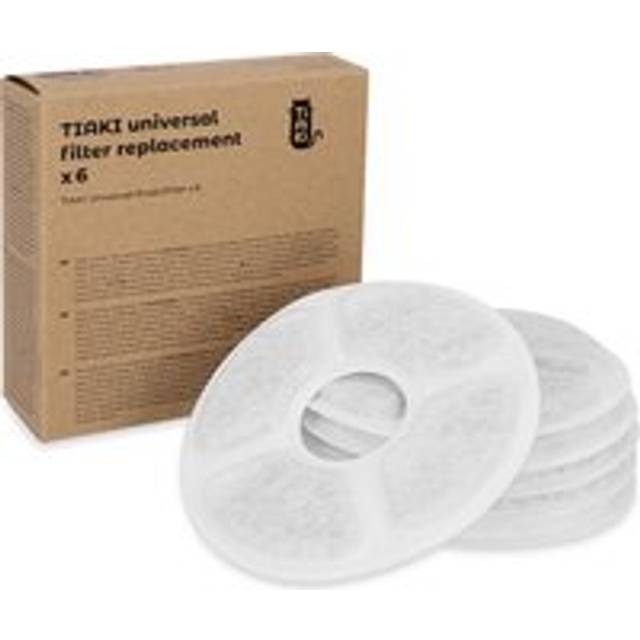 TIAKI Universal Replacement Filters for Drinking Fountains - 6 x Replacement Filters