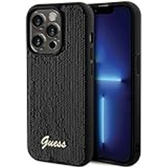 iPhone 13 Pro Skal Sequin Script Metall Svart