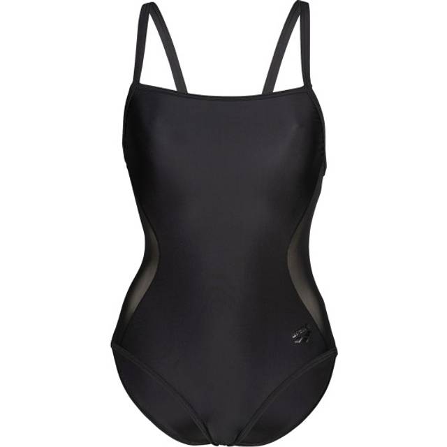 Arena - Women's Mesh Panels Swimsuit Closed Back - Swimsuit size 40, black