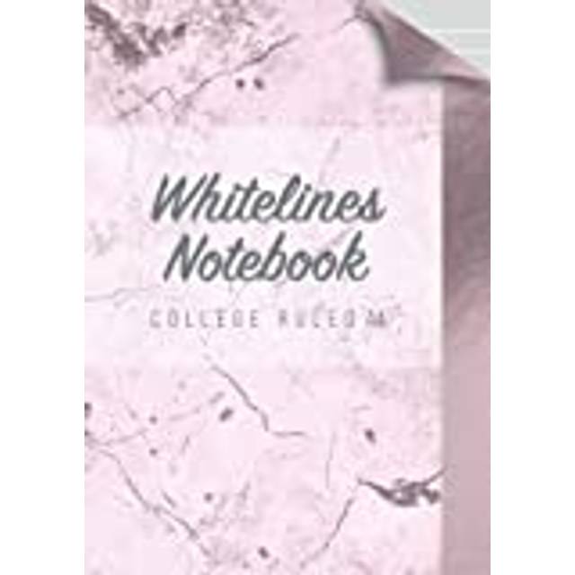 Whitelines notebook college ruled A4: grey background white line pages for drawing writing and journaling
