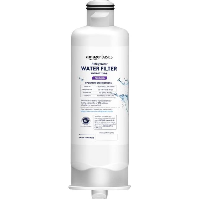 Amazon Basics Replacement Samsung DA97-17376B  HAF-QIN/EXP Refrigerator Water Filter  1-Pack  Premium Filtration