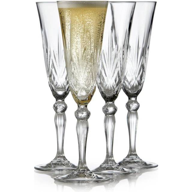 Melodia Champagneglas 4 st från Lyngby Glas - Clear färg - Miljökristall