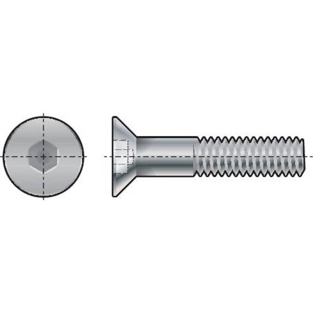 Qualfast 3/16 BSW X 1.1/2 Skt Countersunk Head Screw (GR-10.9)- you get 5