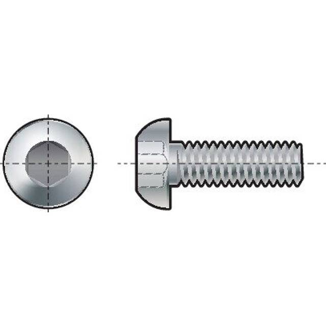 Qualfast M8X35 Socket Button Head Screw BZP (GR-10.9)- you get 10