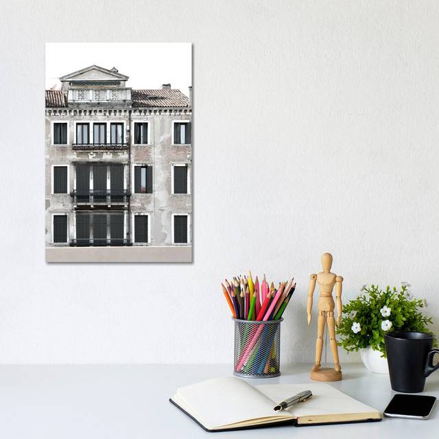 Venetian Facade Photos II by Sharon Chandler - Wrapped Canvas Photograph (20.32 cm H x 30.48 cm W)