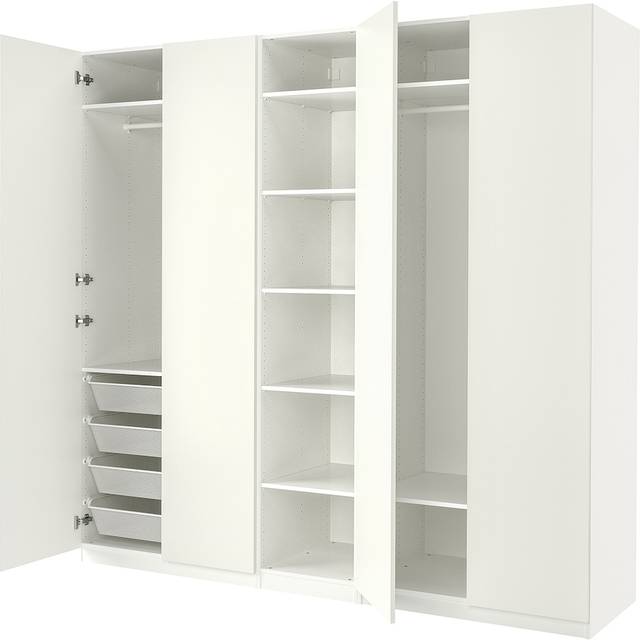 PAX / FORSAND garderob, vit/vit, 250x60x236 cm