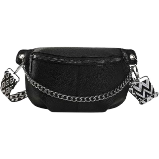 SHEIN Fashion Solid Colour Waist Bag With Chain Decoration, Multi-functional