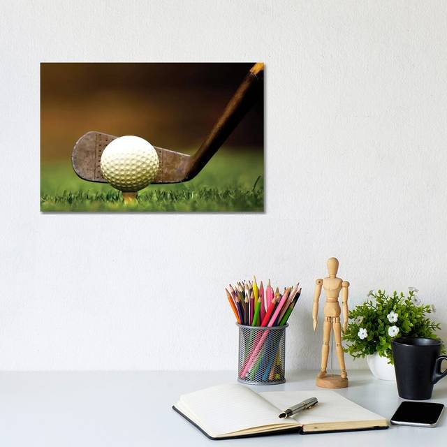 Iron Gold Grass - Photograph Print on Canvas - Wrapped Canvas (20.32 cm H x 30.48 cm W)