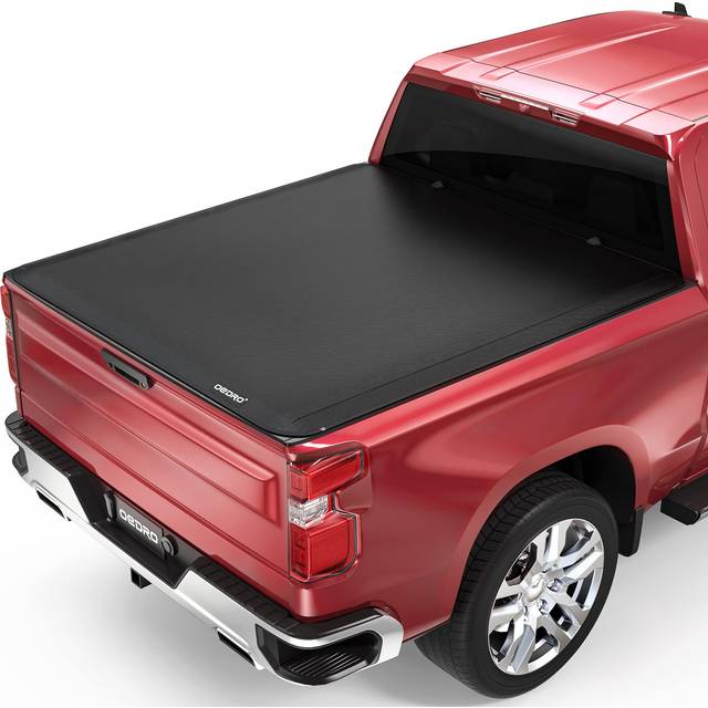 OEDRO Soft Roll Up Truck Bed Tonneau Cover Compatible with 2020 2021 2022 2023 2024 2025 Chevy Silverado/GMC Sierra 2500 3500 HD  Fleetside 6.9 Feet B