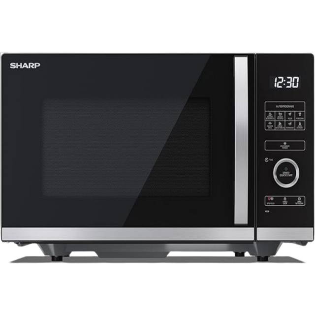 Sharp yc-qs254au-b 25l 900w flatbed microwave oven with eco function - black