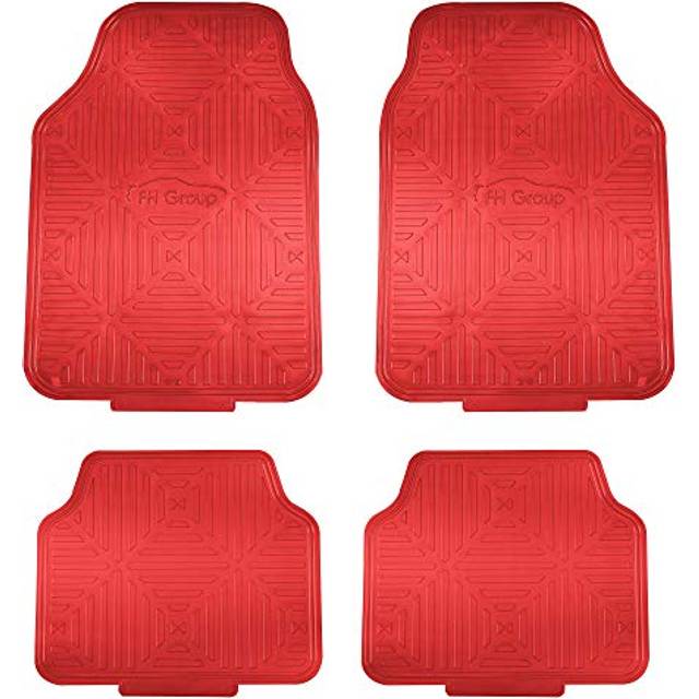 FH Group Automotive Floor Mats - Heavy-Duty Metallic Rubber Floor Mats