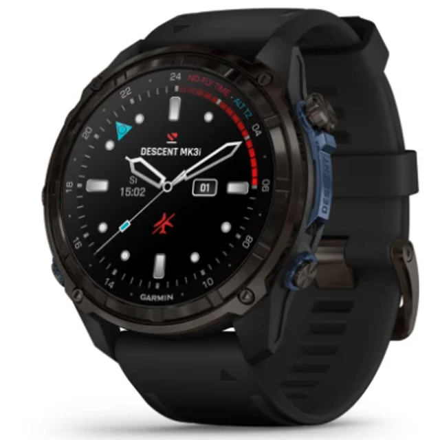 Garmin Descent Mk3i â 51 mm Carbon Grey DLC Titanium with Black Silicone Band