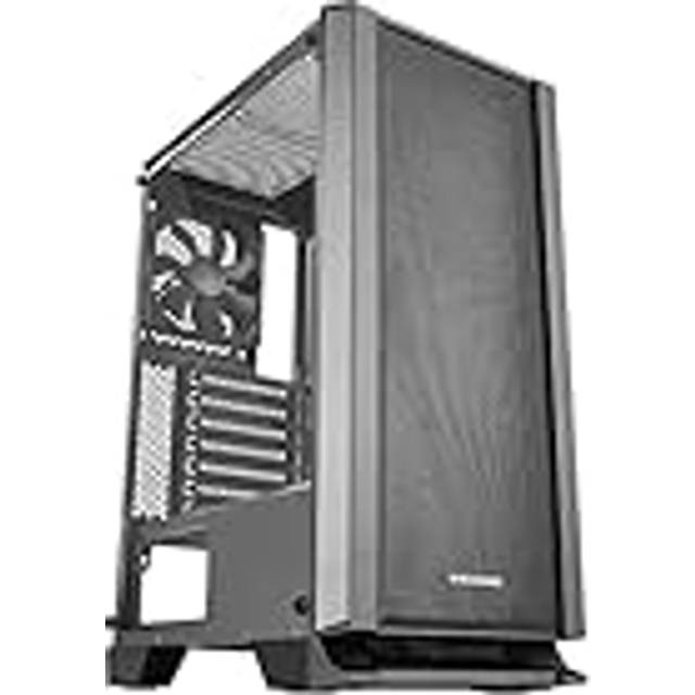 Mars Gaming MC-MASTER, ATX PC-fodral, metallnät frontpanel, härdat glasfönster, 4 ultratyst 120 mm fläktar, svart