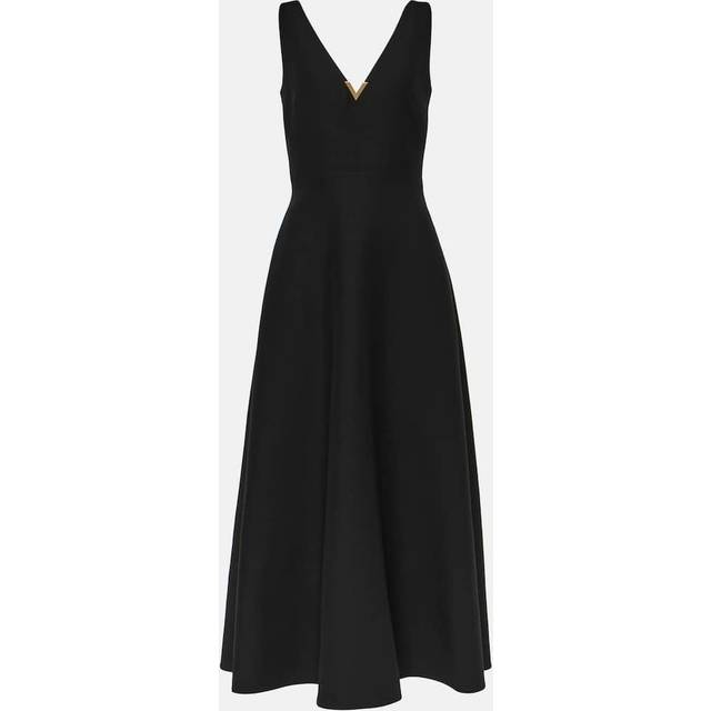 Valentino VGold Crepe Couture midi dress - black (UK 6)