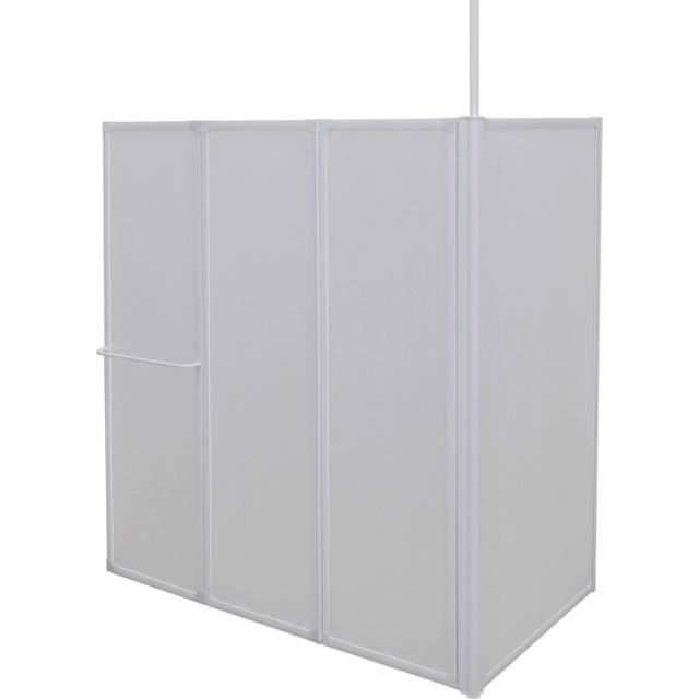 vidaXL Shower Bath Screen Wall L Shape 70 x 120 x 137 cm 4 Panels Foldable