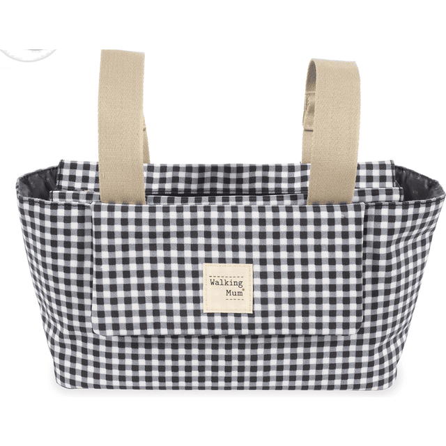 Vandringsmamma. I Love Vichy Gravidväska för barnvagn, korta handtag för fastsättning i barnvagnen, rosa, 31 x 17 x 12 cm
