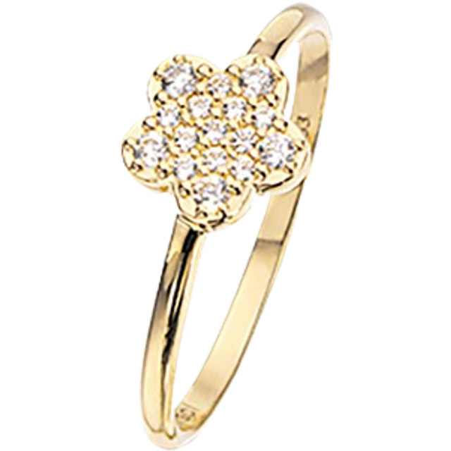 Scrouples Blomst Ring i 8 Karat Guld 709853