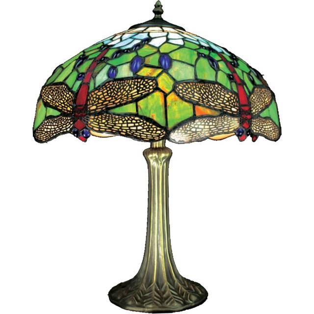 Tiffany Dragonfly Table Lamp - Brown (56cm H x 40cm diameter)