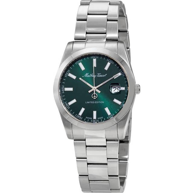 Mathey-Tissot Mathy Sunray Limited Edition Stainless Steel Green Dial Quartz H451VE Men's Watch green