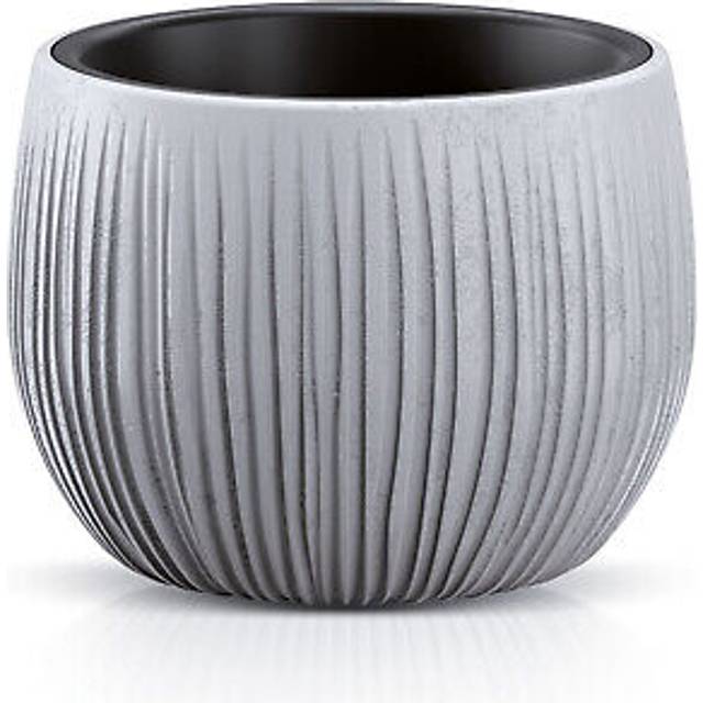 (150mm, Grey) Mini Bowl Plastic Flower Plant Planter Pots Lined