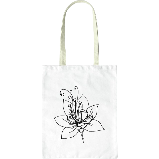 Bonamaison Tryckt shoppingväska, väska, vikbar, tygväska med två långa handtag, storlek: 34 x 40 cm