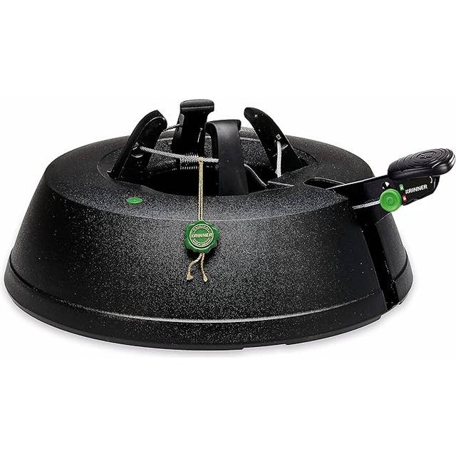 KRINNER® Green Line Comfort Grip M återvinning julgransstativ inklusive fotpedal enkelrepteknik med 3,5 liter vattentank för trädhöjd upp till 2,5 m, tillverkad i Tyskland 94229, svart