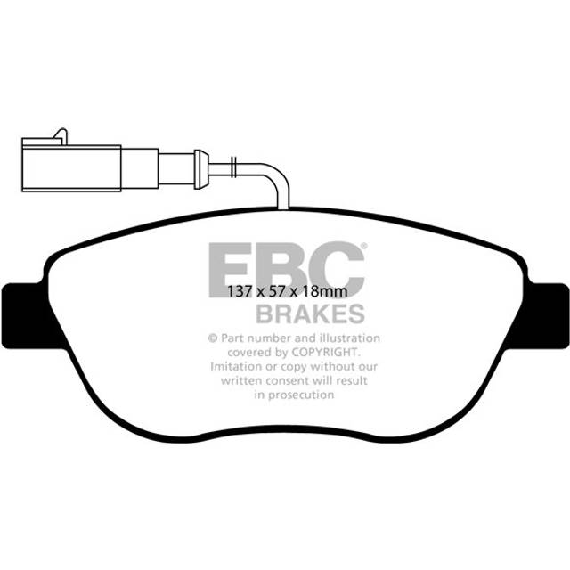 EBC Brakes Yellowstuff Performance Brake Pads - Front Pad Set - Bosch Calipers