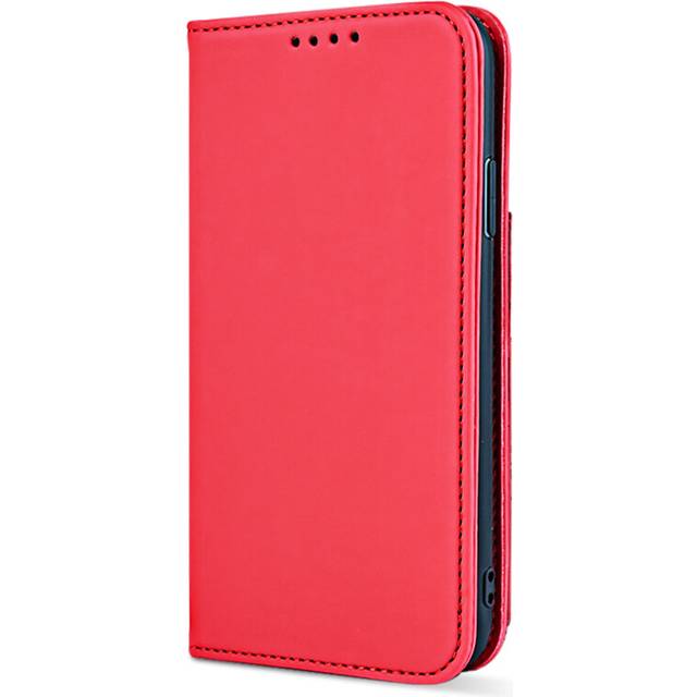 Case for iphone 12 12 pro 6.1 red luxury pu leather wallet flip card cover