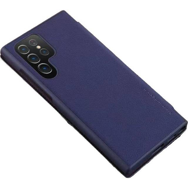 Compatible With Samsung S23 Ultra - G-Case PU Leather Flip Retro Wallet Card Holder Phone Case in Blue